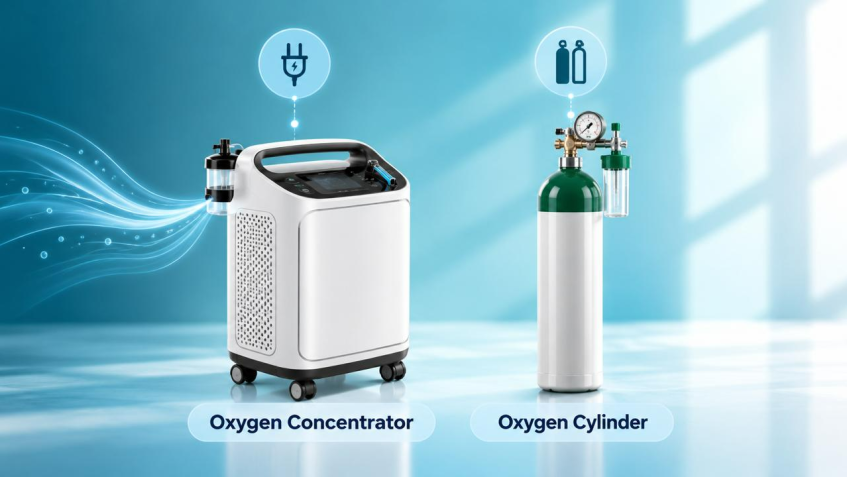 oxygen concentrator and oxygen cylinder comparison